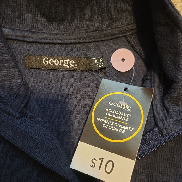 George navy size 6 boys 1/4 zip top NWT - Picture 3 of 3